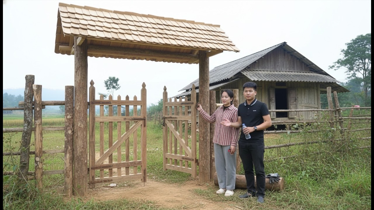 Ly Sung Thuong & CEO Minh Build a Gate and Fence for Their New Home | Safety and Peace