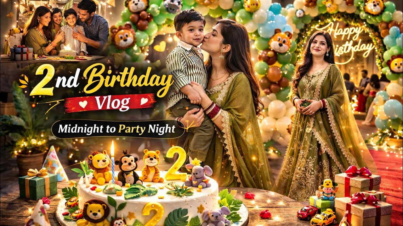 Our Baby Turns 2 🥹💛 | From Midnight Celebration to Party Night