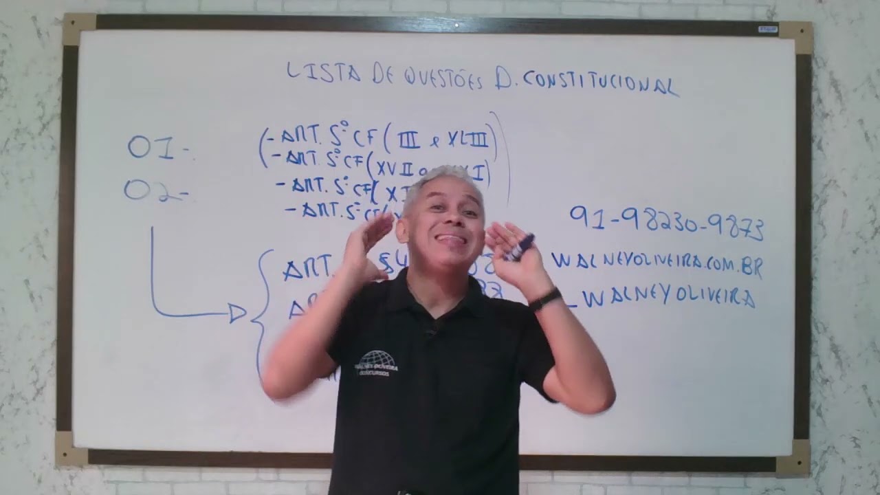 Questões de Direito Constitucional c/ Prof. Walney Oliveira (Q. 01 e 02)