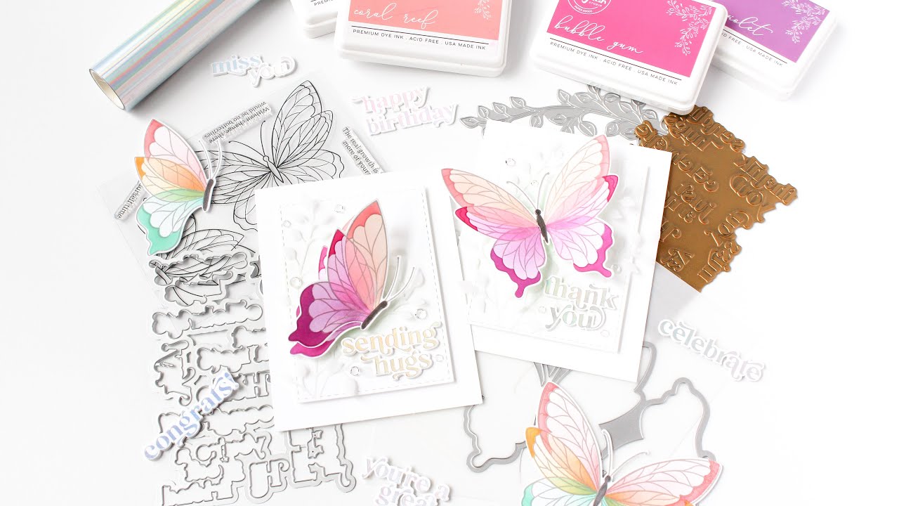 Custom Color Ink Blending & Rainbow Ink Blending   Pinkfresh Studio April 2021 Release