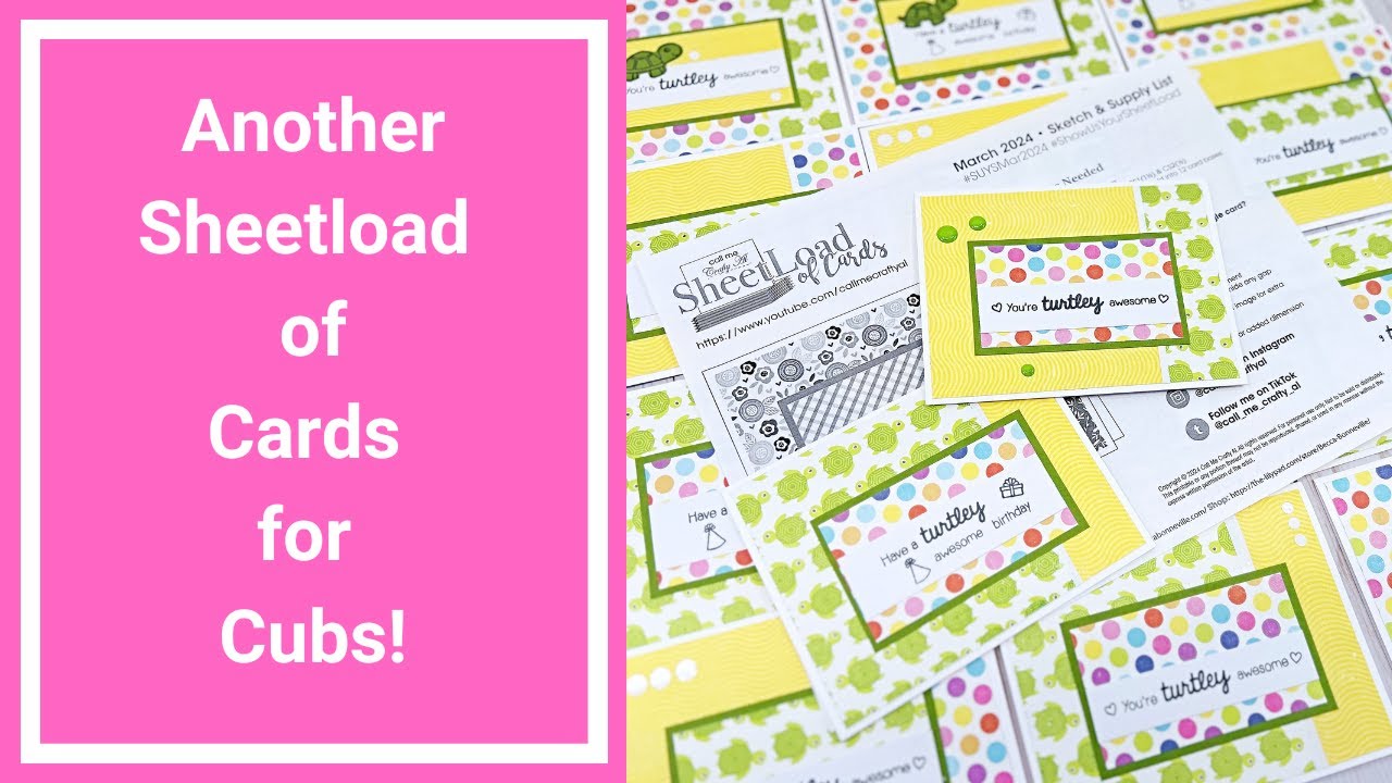 March 2024 SheetLoad of Cards - Cards for Cubs Cardmaking Process - Let's Be Mermaids by Echo Park