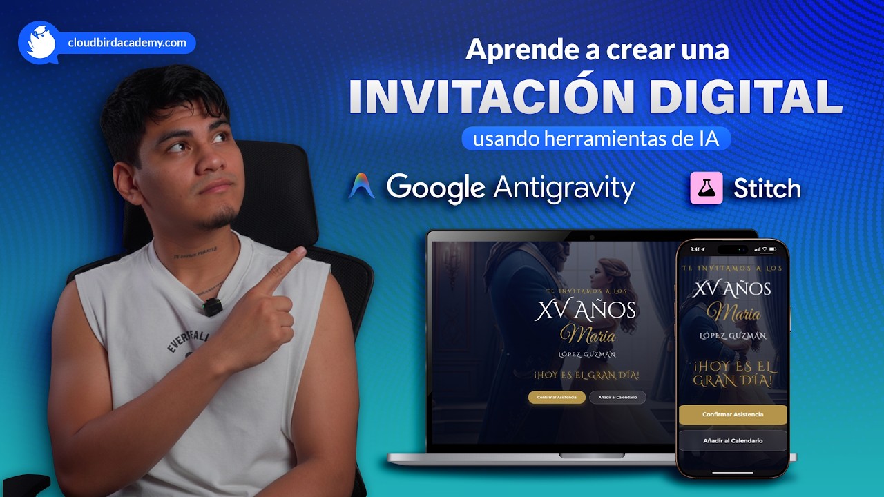 Crea invitaciones para eventos con IA | Freepik + Antigravity  + Stitch
