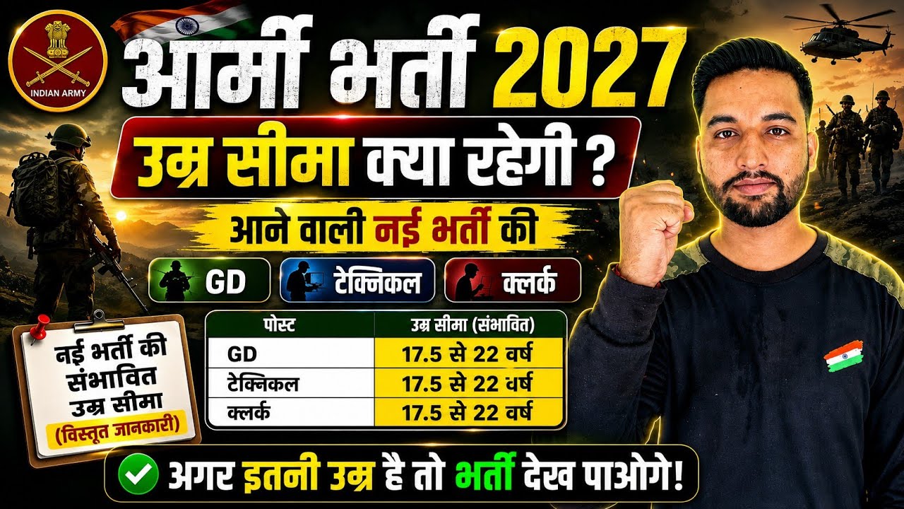 Agniveer army age limit 2027 | Army bharti 2027 Age limit| Army New bharti age limit 2027