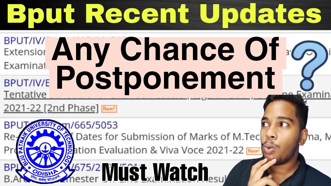 Bput 6th sem exam on 16th September|| Any chance of postponement now? || Must watch