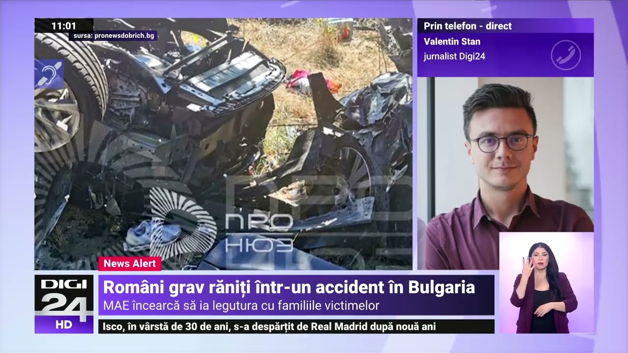 Accident grav în Bulgaria: Doi români au fost grav răniți și doi ucraineni au murit