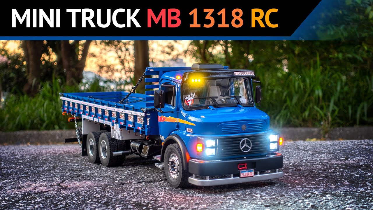 HZM - Incrível Mini truck MB 1318 carga seca de controle remoto