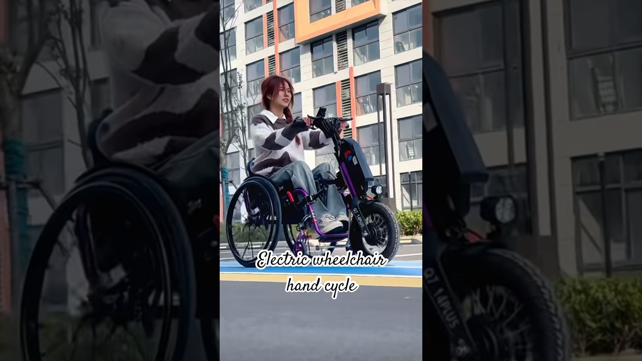 Electric wheelchair hand cycle 
