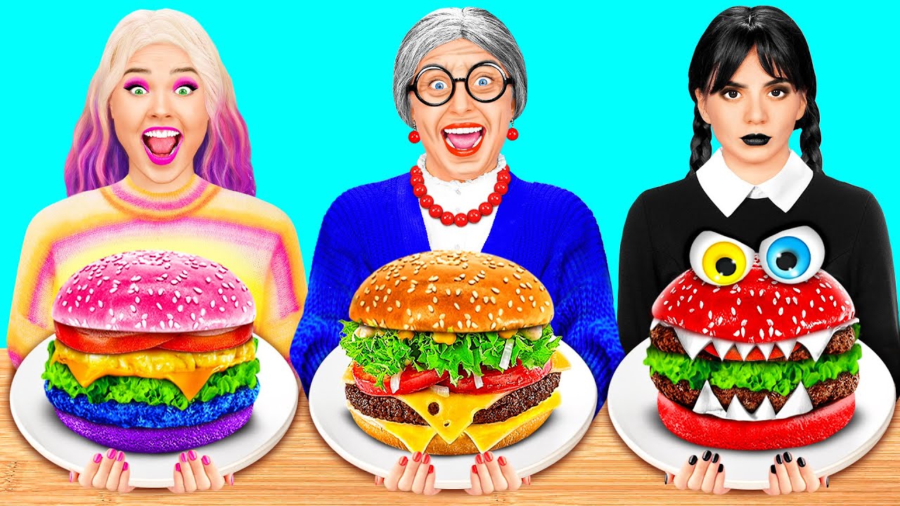 Reto De Cocina Wednesday vs Abuela | Gadgets y Trucos Secretos Fáciles de Fun Challenge