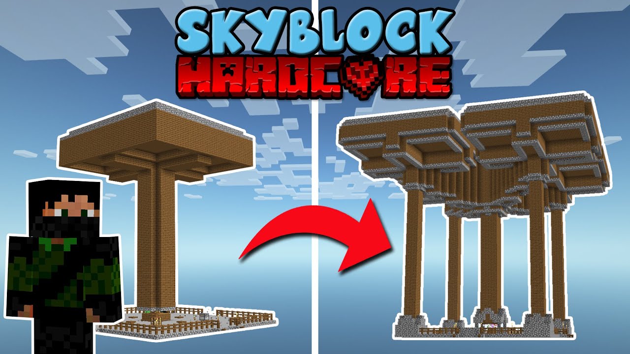 Upgrading my MOB FARM in Hardcore Minecraft Skyblock! #5