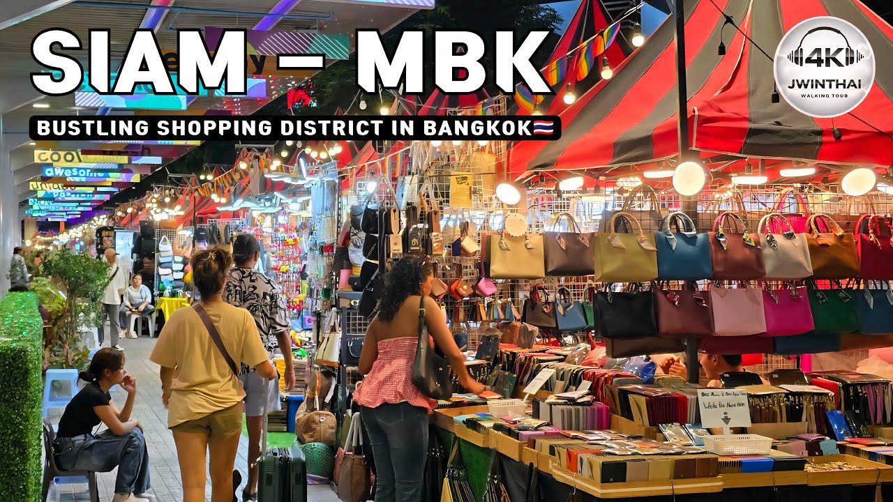 [4K] Bustling Shopping District in Bangkok (Siam - MBK) 🇹🇭 Walking Tour
