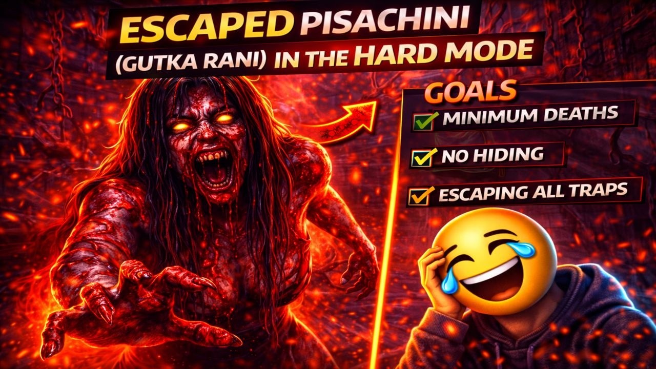 ESCAPED THE PISACHINI KAMLA(GUTKA RANI) IN HARD MODE WITH CHALLENGES #kamla #granny #cartoon #viral