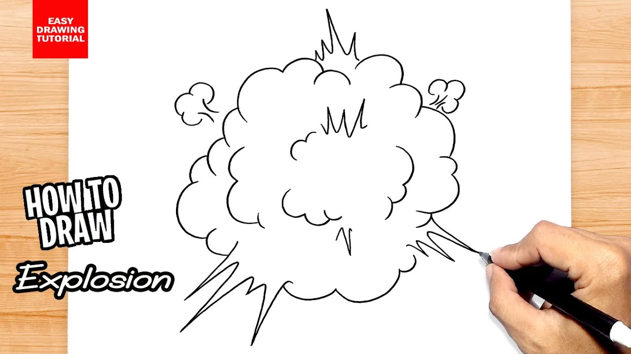 How to draw Explosion Easy