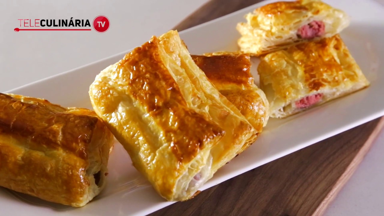 Receita de Folhado de salsichas - TeleCulinária