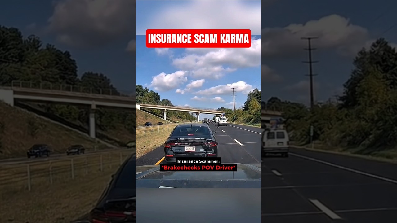 Brake Check Scammer Gets Instant Karma