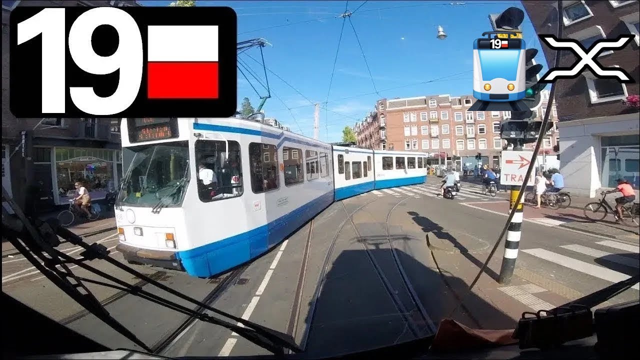 🚊 GVB Amsterdam Tramlijn 19 Cabinerit Station Sloterdijk - Diemen Sniep Driver's view POV 2018