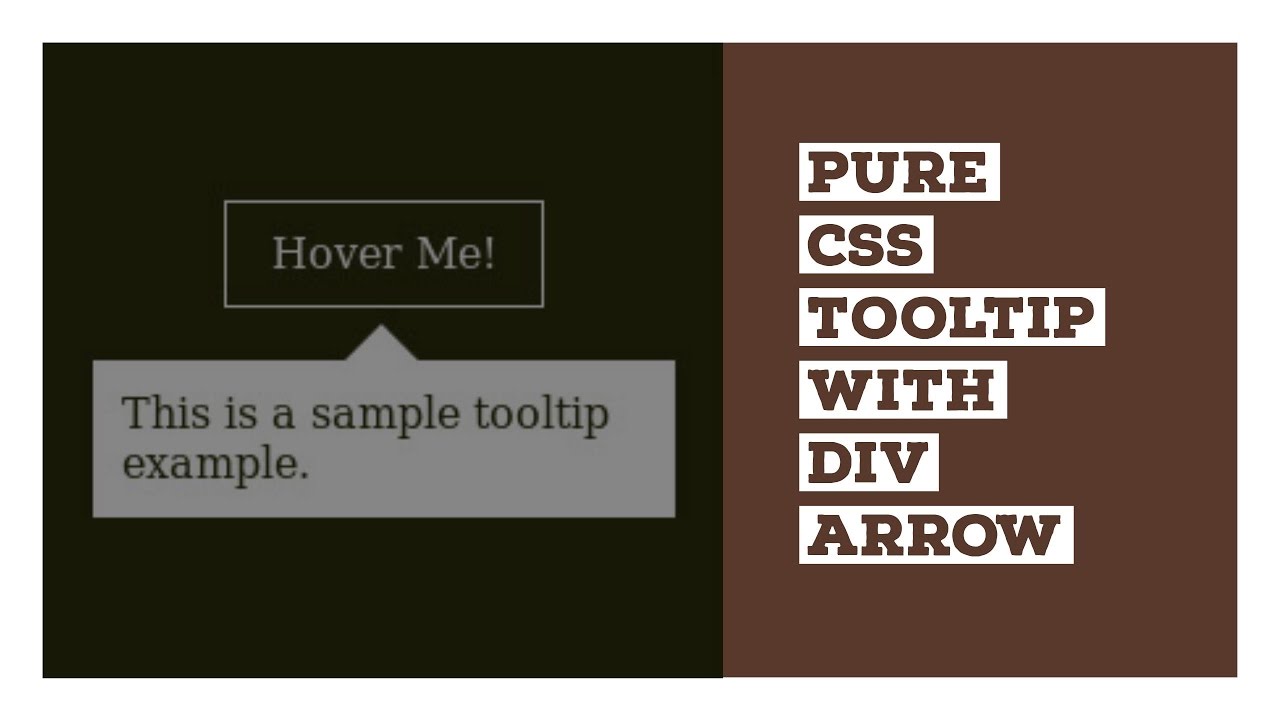 Pure CSS Tooltip with Div Arrow