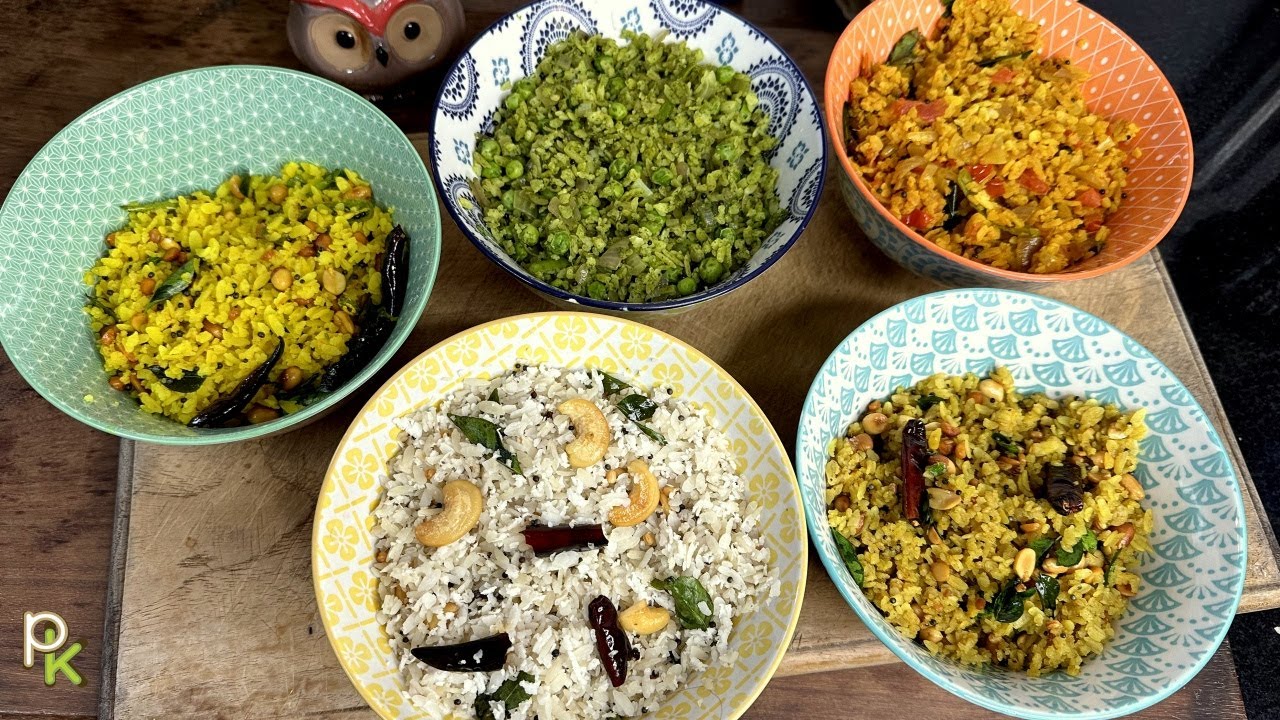 Всего 10 минут — 5 разных вкусных завтраков и ужинов с рецептами Poha-Aval — битый рис