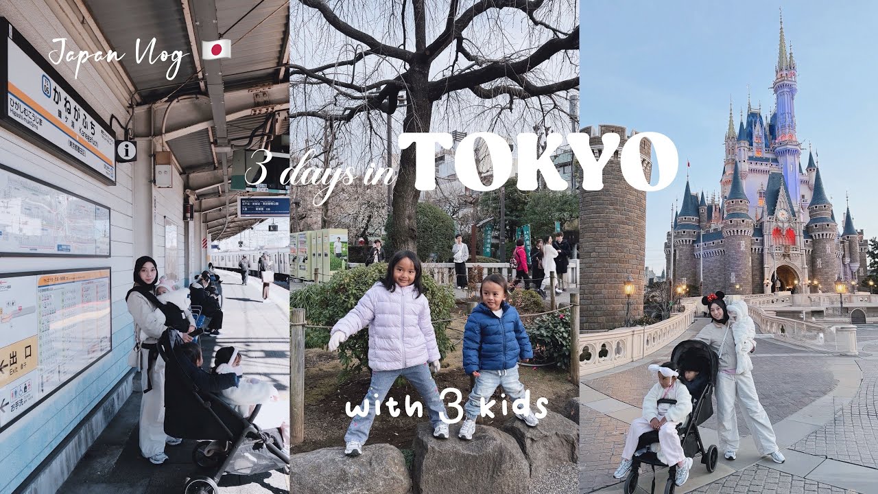 Japan vlog 🇯🇵 | Survived in Tokyo with 3 kids! | Disneyland | Shibuya | Asakusa ⛩️