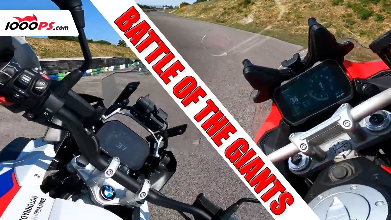 BMW R 1250 GS vs Ducati Multistrada V4S - Laptime Battle - Which one is faster?
