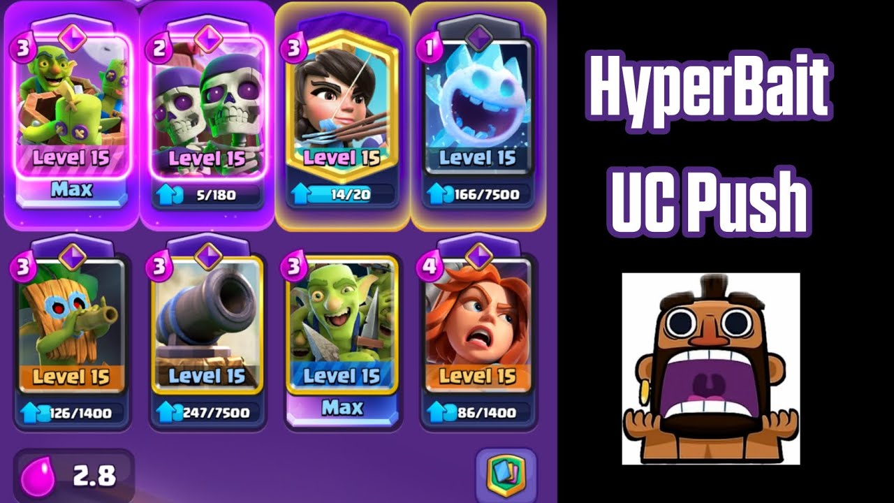 Hyper Bait Easy Season | clash royal ultimate champion push