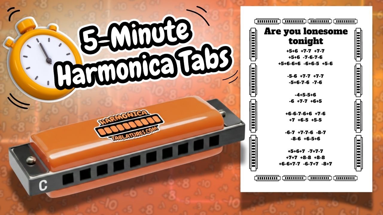 ARE YOU LONESOME TONIGHT - ELVIS PRESLEY | HARMONICA TABS [ON SCREEN] DIATONIC C