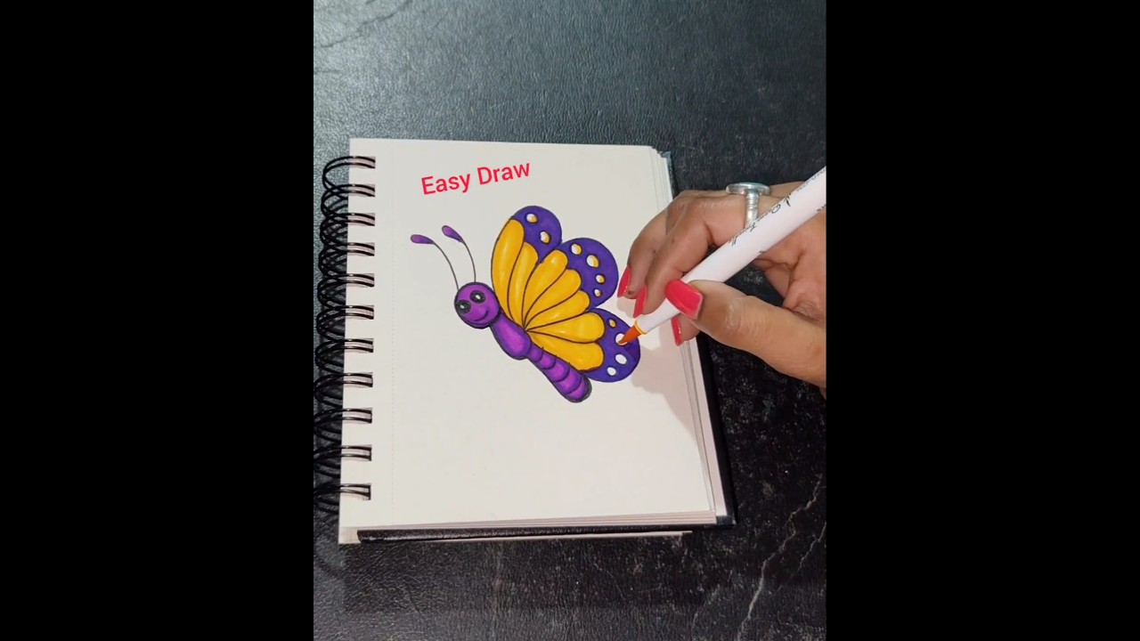 Cute & Easy Butterfly Drawing For Kids 
