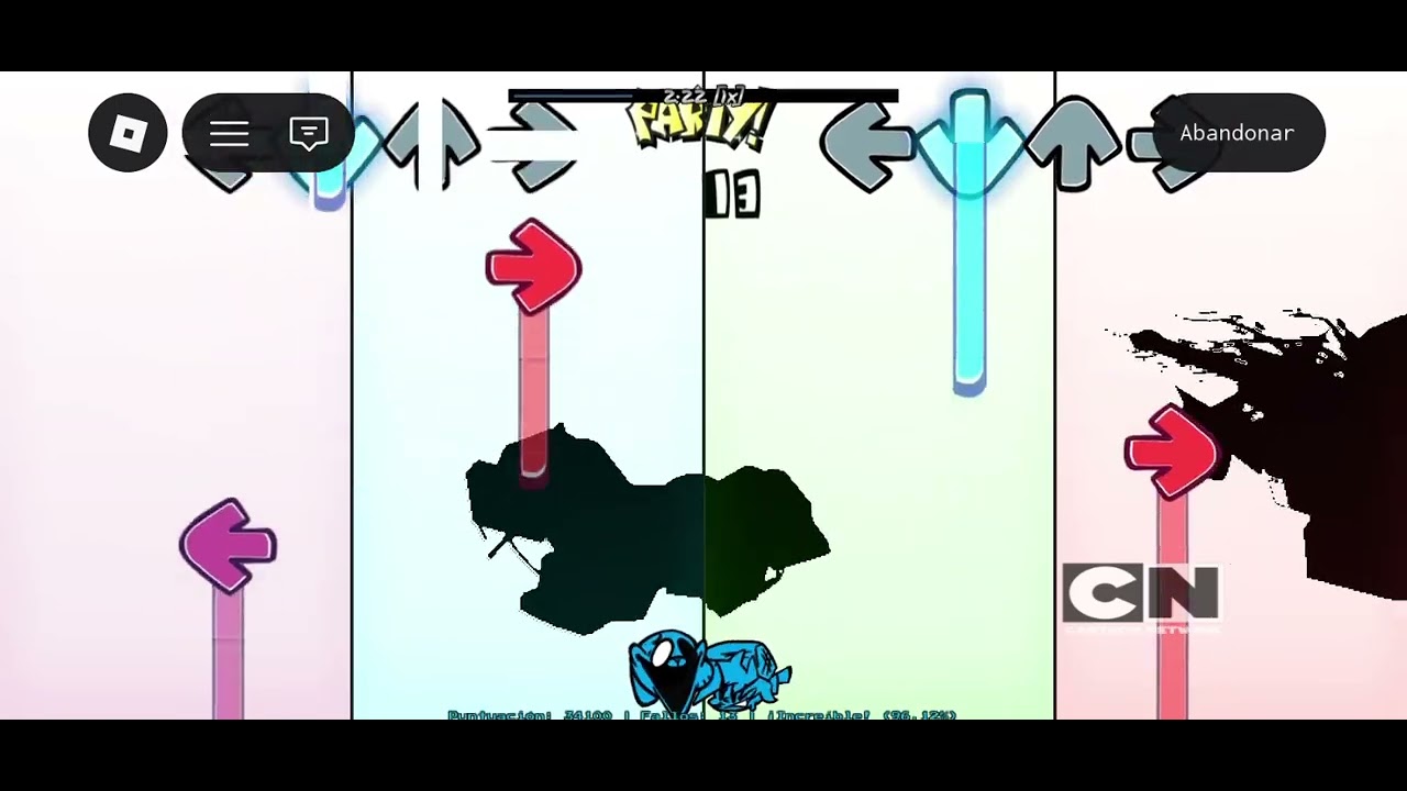 Jugando FNF pibby. (Hice 64 fallos) :(