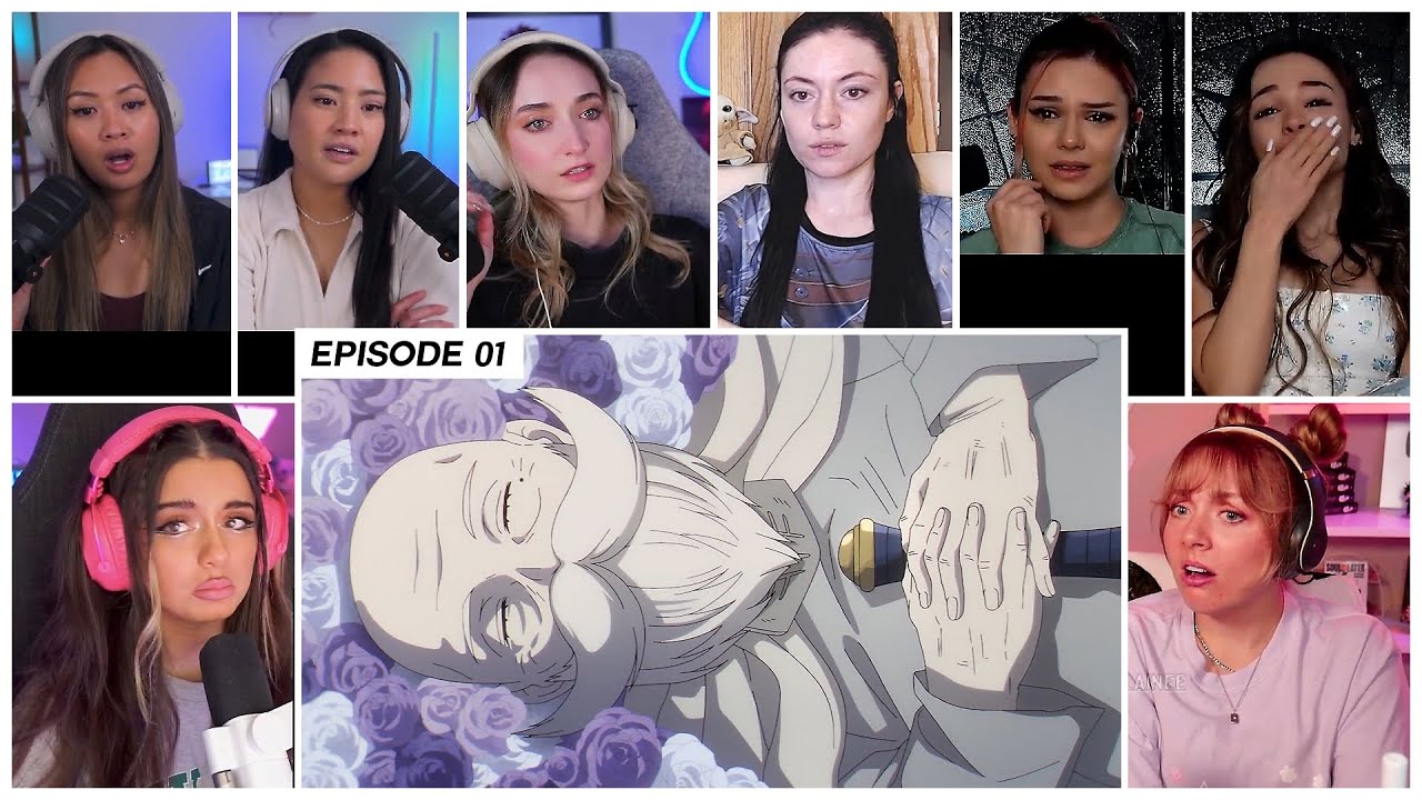 [GIRLS REACT] Frieren meets Himmel after 50 Years | Frieren Ep 1 Girl Reaction Mashup