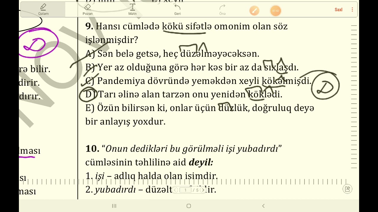 MİQ 2020-ci il suallarına əsasən filologiya sınağının izahı (Hüseynov İsmayıl)