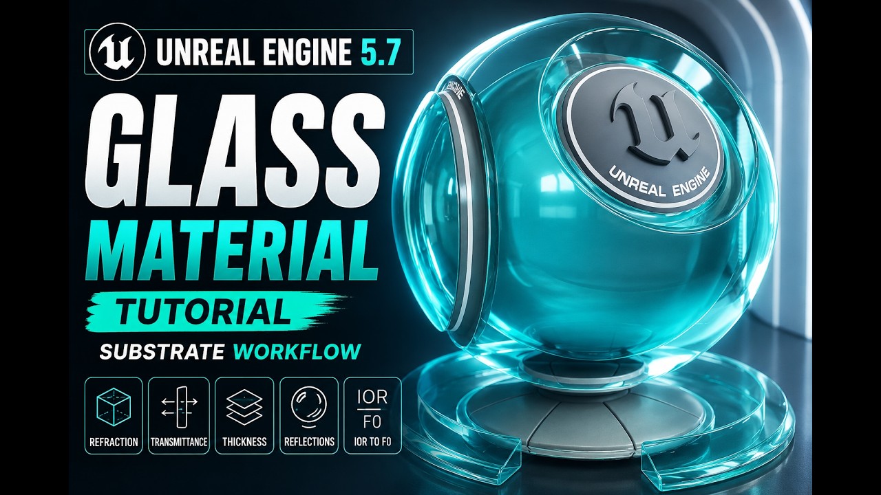 Create Realistic Glass Material in Unreal Engine 5.7 | Substrate Glass Tutorial