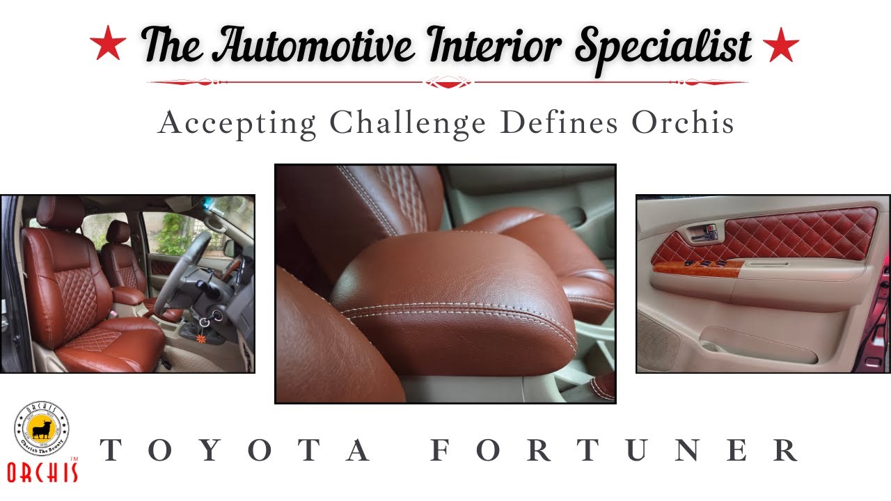 Toyota Fortuner Customized Seat Covers, Door Pads, St. Wheel, Gear Knob & Boot, Lamination At Orchis