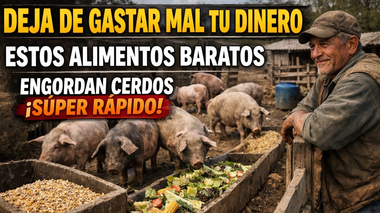 deja de gastar mal tu dinero Estos alimentos baratos funcionan super rapido para engordar cerdos.