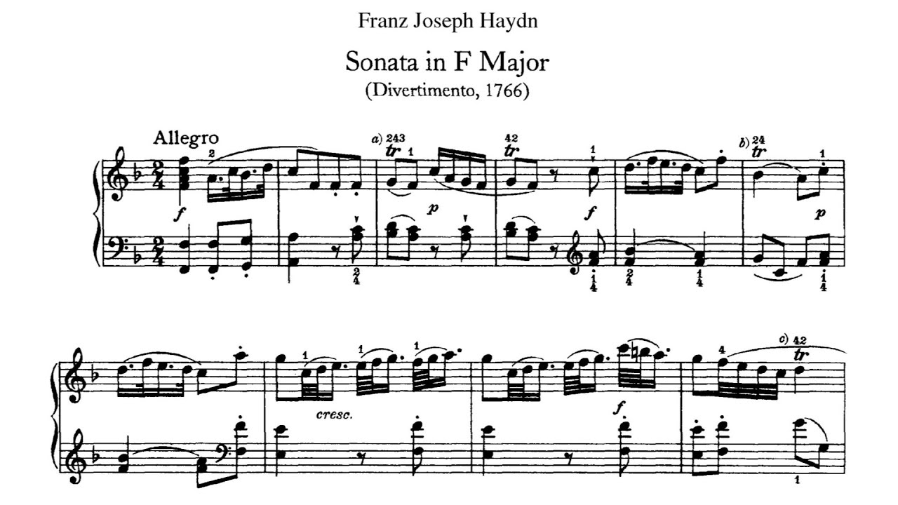 Haydn: Keyboard Sonata No. 3 in F major, Hob.XVI:9 [Olbertz]