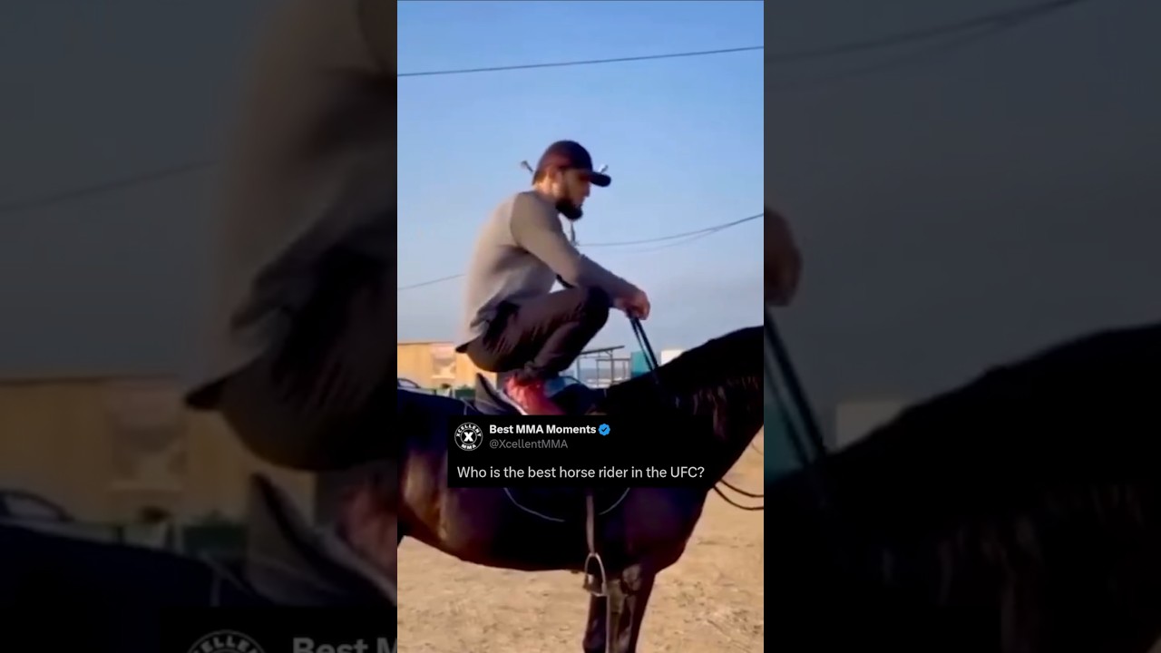 Islam Makhachevcan squat on a horse