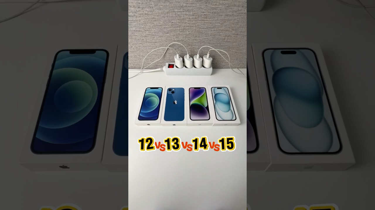 iPhone 12 VS 13 VS 14 VS 15 Power On Boot Speed Test Comparision
