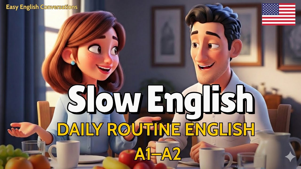 Daily Routine English Conversation (A1–A2) | Easy Speaking Practice