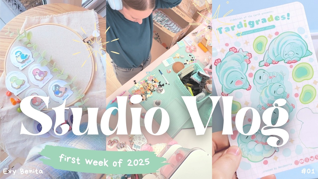 ♡ STUDIO VLOG ♡ The first week of 2025 as a UK small business owner working from home