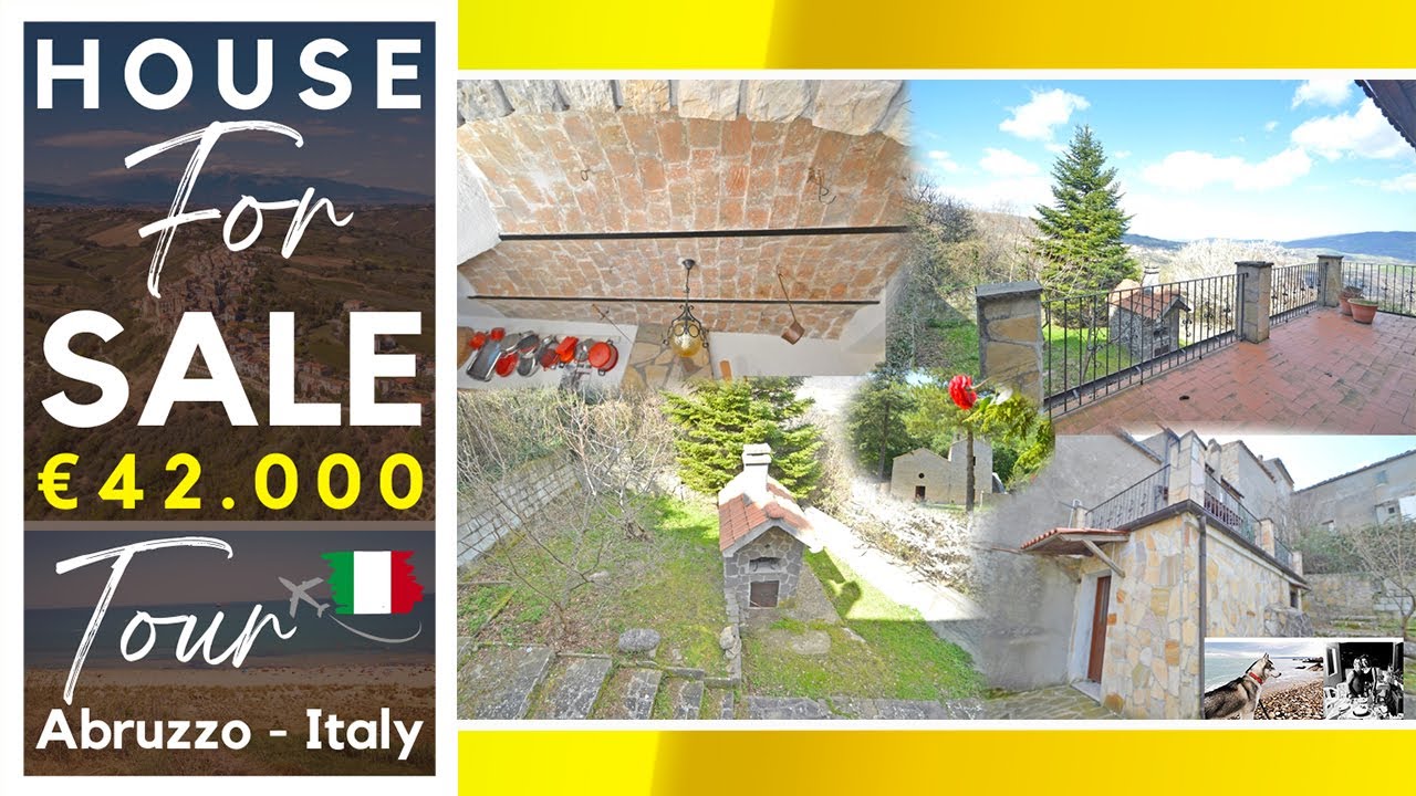 Abruzzo, Property for sale in Italy with TERRACE and GARDEN, habitable home in Italian town near sea