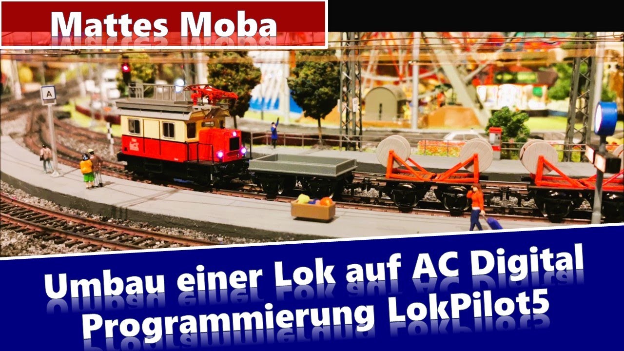 Umbau einer Lok auf Wechselstrom, Digitalisierung und Programmierung des Decoders über eine ESU ECoS