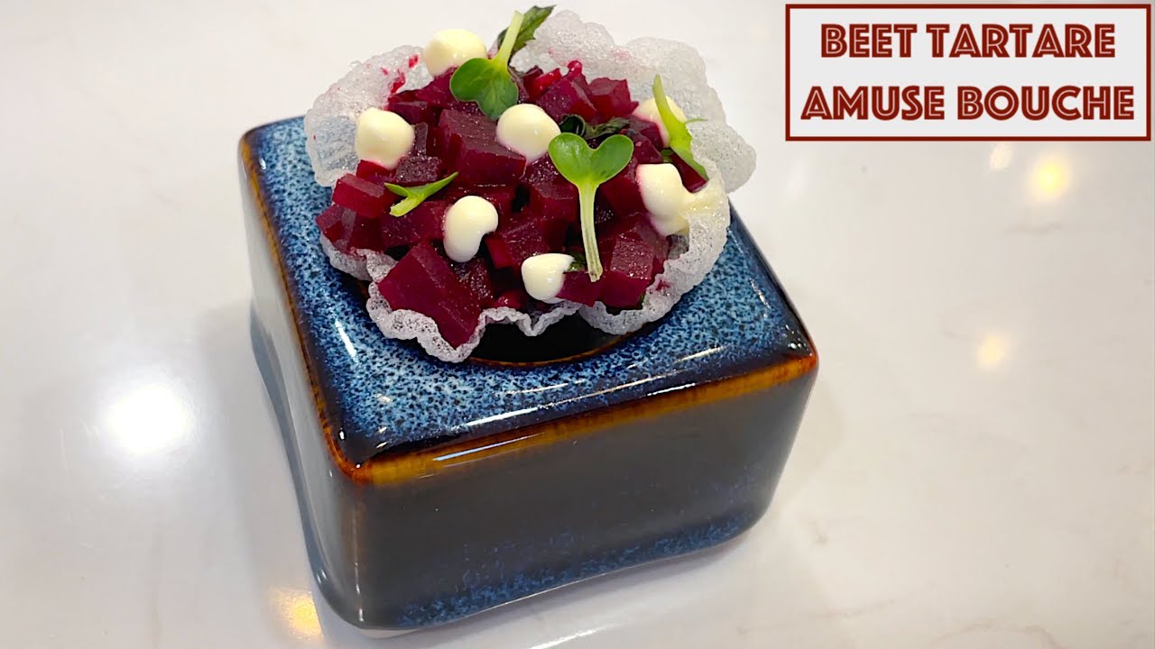 Изысканный свекольный тартар Amuse Bouche (Канапе)