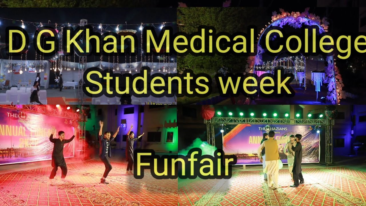 D G khan Medical College aerial views Students week scenes