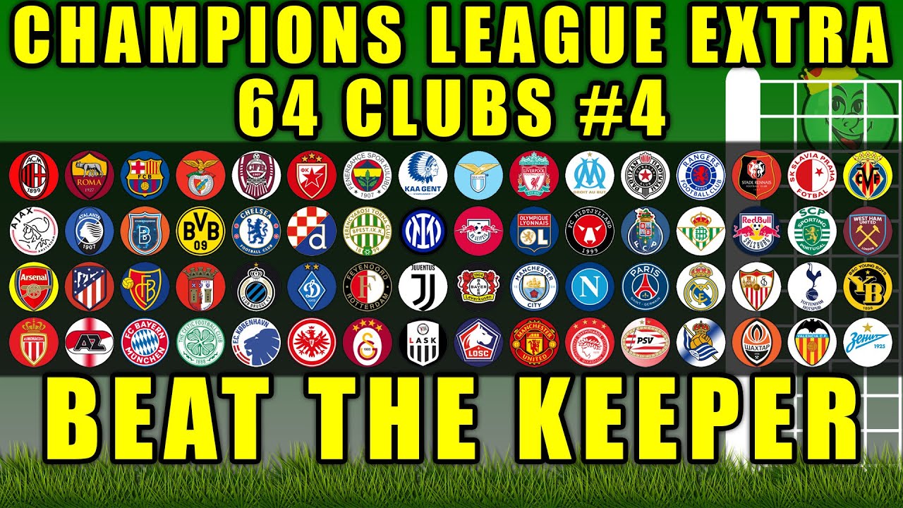 Champions League Extra 64 Clubs Beat The Keeper Marble Race Ep 4 / Marble Race King