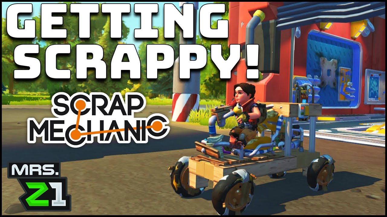 I Made A Car And Found A Base ! Scrap Mechanic Episode 1 | Mrs. Z1