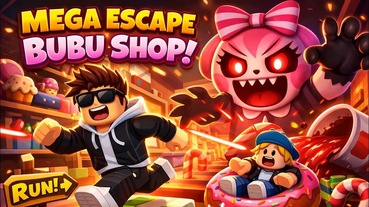 Mega escape from bubu shop ##andhera #roblox #viral #minivlog 