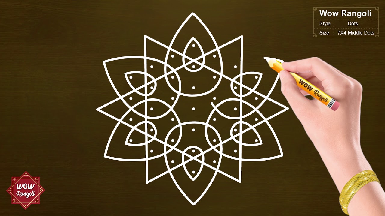 Deepawali Star Kolam | Deepavali muggulu | Diwali rangoli | Wow Rangoli