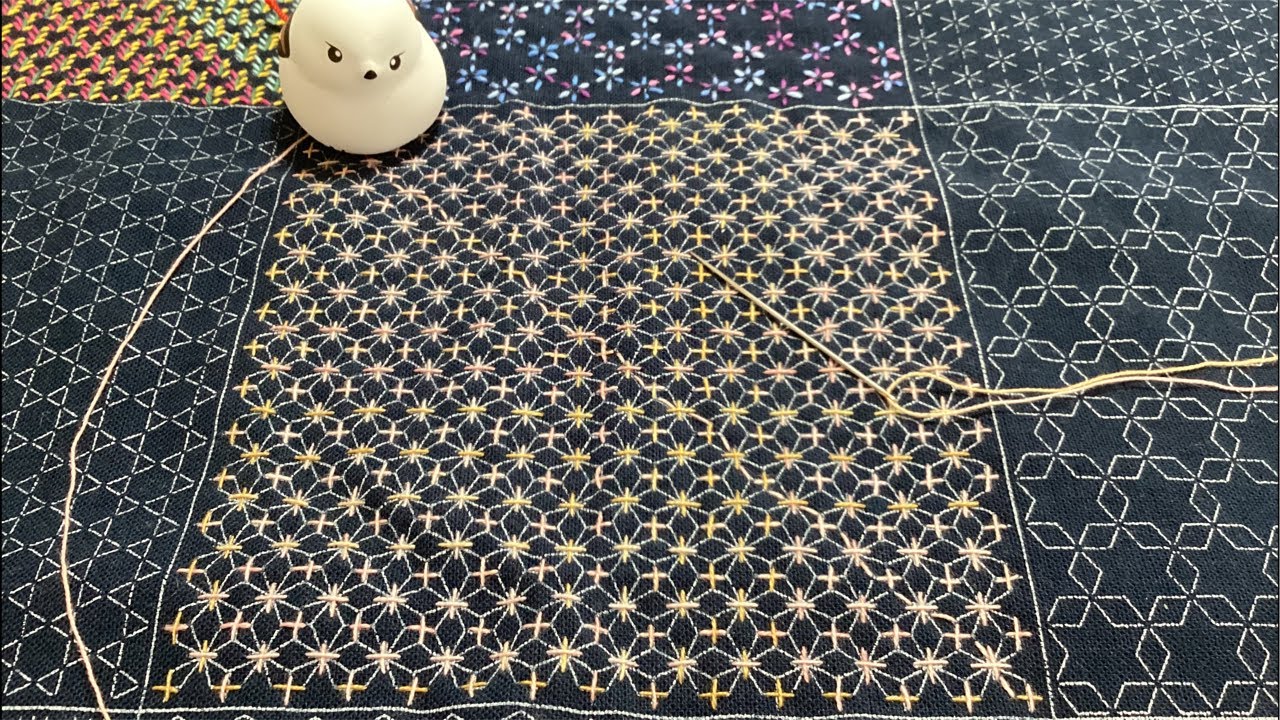 刺し子ながらまったりしましょう🪡🧵