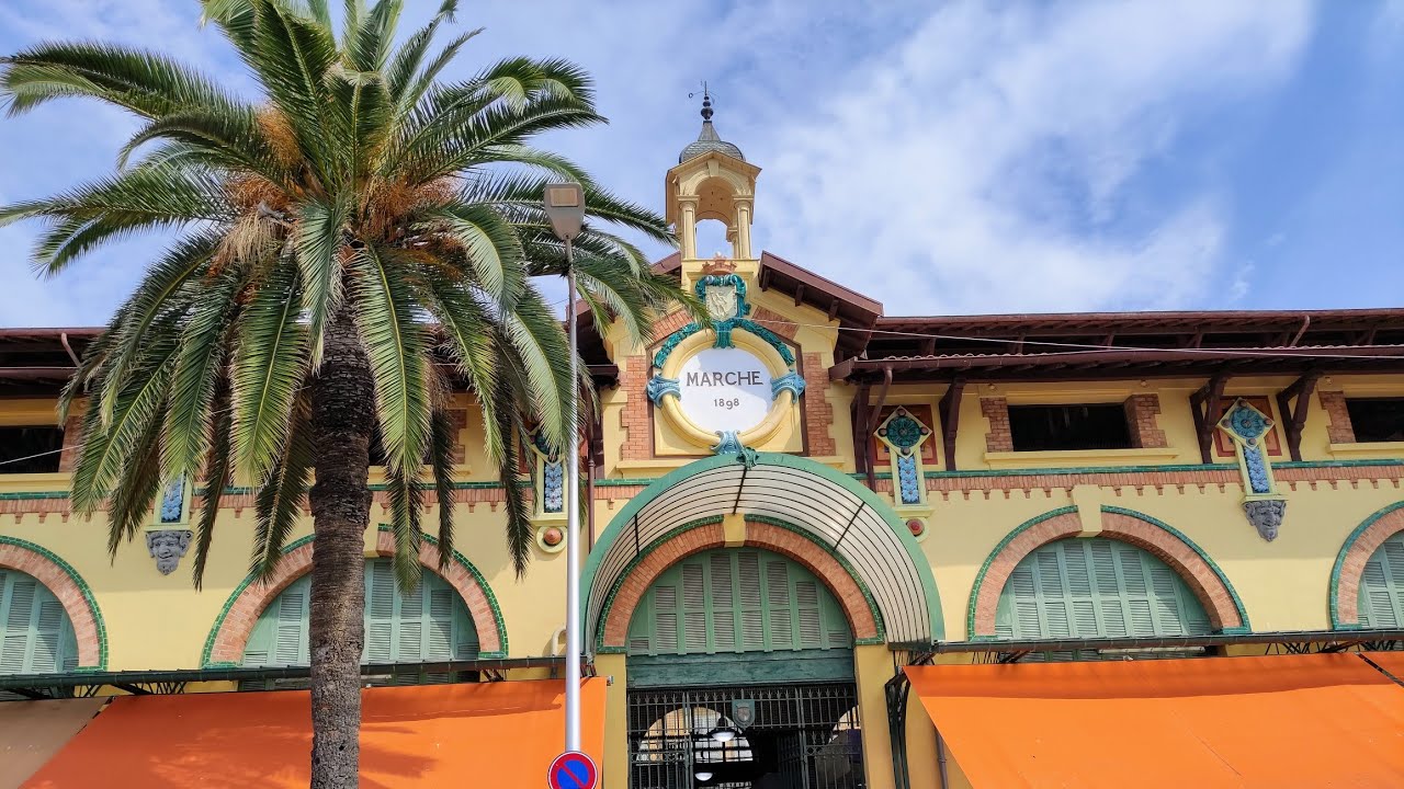 Market of Menton, most subtropical place in Mainland France
