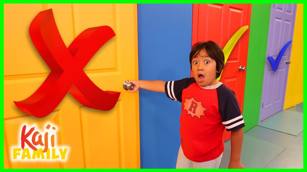 Don't Choose the Wrong Door Challenge on Ryan's Mystery Playdate!