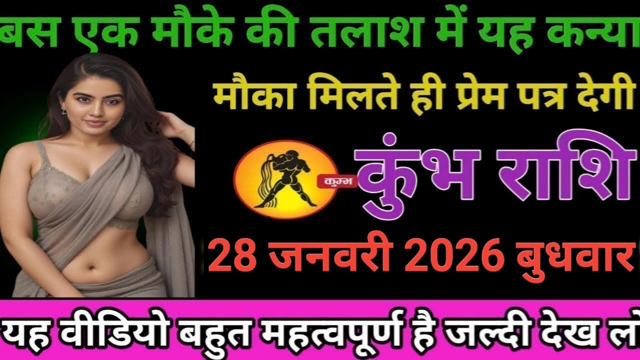 #कुंभ राशि वालों बस एक मौका की तलाश में यह कन्या मौका मिलते ही प्रेम पत्र देगी#