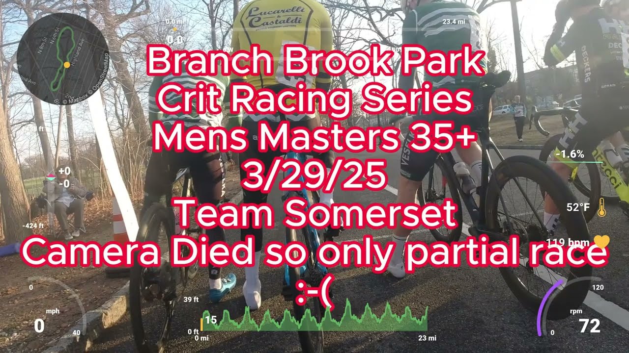 Branch Brook Park Crit Race Series 3/29/25 Mens 35+ race